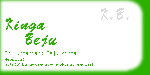kinga beju business card